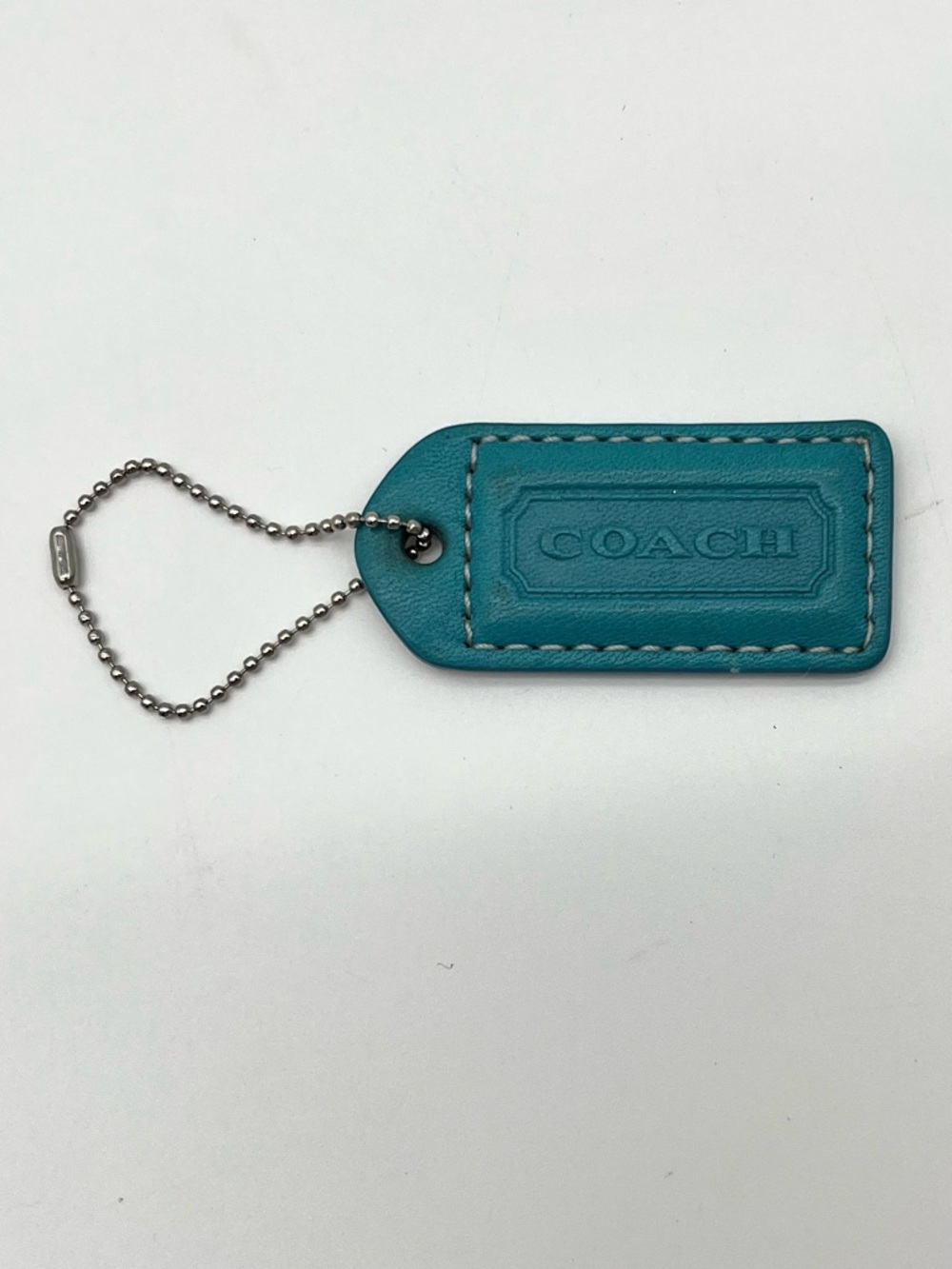 Coach Vintage Leather Hang Tag, Blue